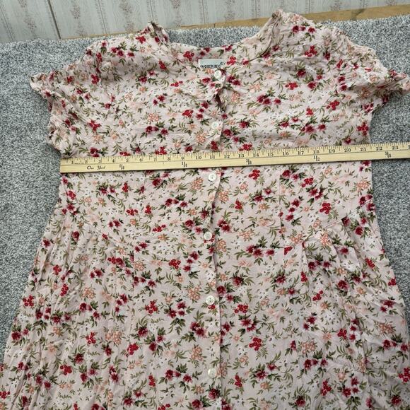 Vintage 90s Y2K Fashion Bug Maxi Dress 18 Romantic Floral Cottagecore Soft Girl - Picture 3 of 10